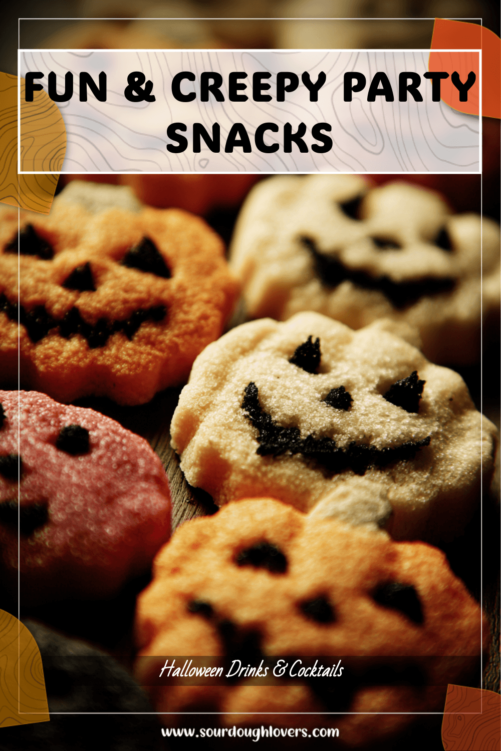 Halloween cupcakes and cookies decorated as fun Halloween themed food with festive designs. 2